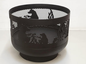 Bears Toasting Marshmallows - Large Fire Pit