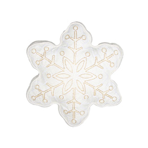 Golden Snowflake Shaped Pillow