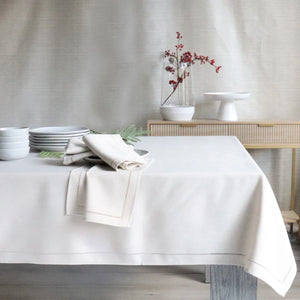 Hemstitch Tablecloth 60x90 White