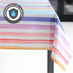 Water Color Stripe Table Cloth