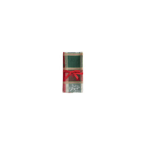Christmas Check Napkin S/4