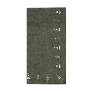 Tree Hemstitch Napkin S/4 Green