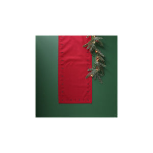 Tree Hemstitch Table Runner Red