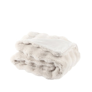Luxe Faux Fur Throw - Cream