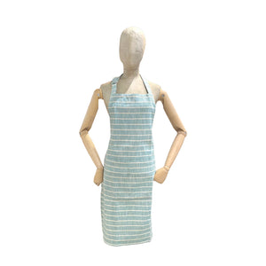 Simple Stripe Kitchen Apron Aqua
