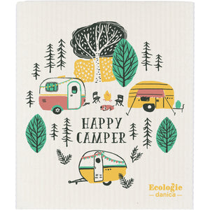 Swedish Dish Cloth - Happy Camper