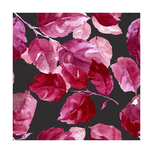 Cocktail Napkin - Maroon Leaves