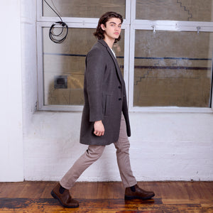 Mens Button Jacket - Bark