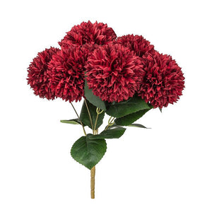 Large Pom Pom Dahlia Bouquet - Burg