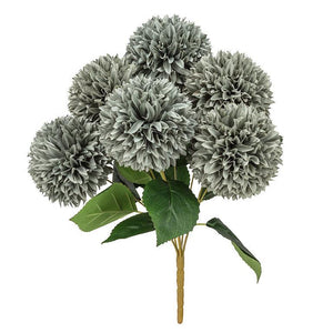Large Pom Pom Dahlia Bouquet - Grey