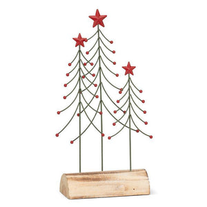 Large Wire Trees on Log