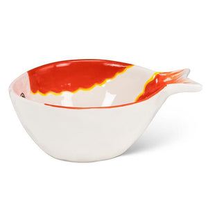 Striped Orange Fish Bowl