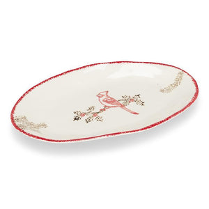 Cardinal Stamp Oval Plate