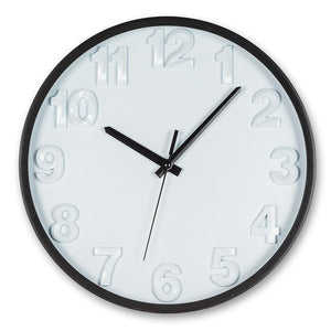 Bold Number wall clock Black