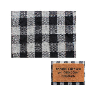 Black & White Check Layering Mat
