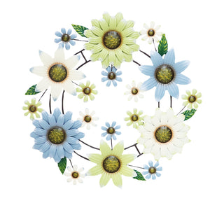 Blue Flower Wall Art Wreath