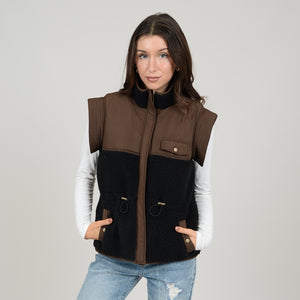 Kayla Vest Black/Brown