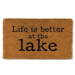 Life is better at the Lake Door Mat