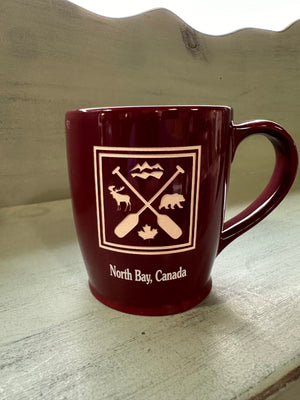 North Bay Mug - Paddles - Burgundy