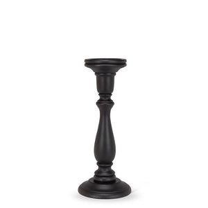 Black Turned Pillar Holder