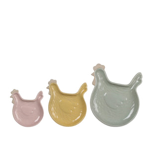 County Hens S/3 Plates
