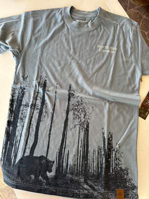Unisex North Bay T Shirt  - Blue / Bear