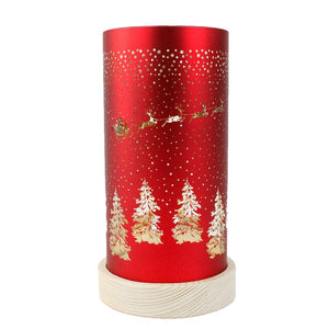Red Santa Sleigh Lantern