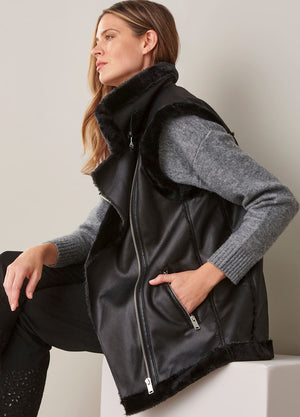 Chicago Sherpa Vest Black