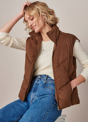 Corduroy Vest Brown