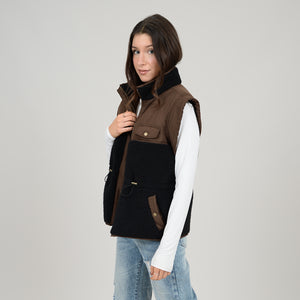 Kayla Vest Black/Brown