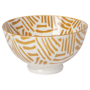 Ochre Lines Stamped Bowl