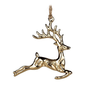 Flat Gold Deer Ornament