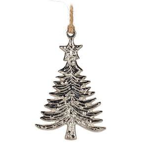 Flat Tree Ornament Silver