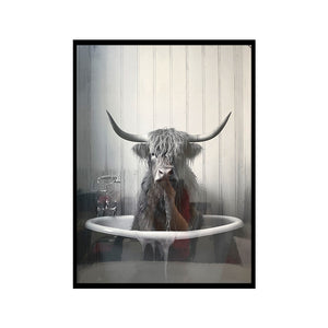 Highland Cow in Tub Large
