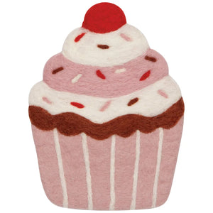 Cupcake Felted Wool Trivet