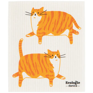 Swedish Dish Cloth - Ginger Cat