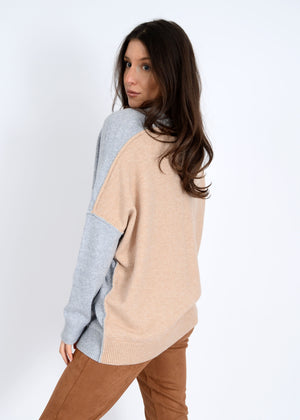 Elma Cardigan - Grey/Beige
