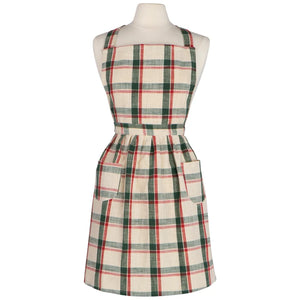 Noel Plaid Christmas Apron