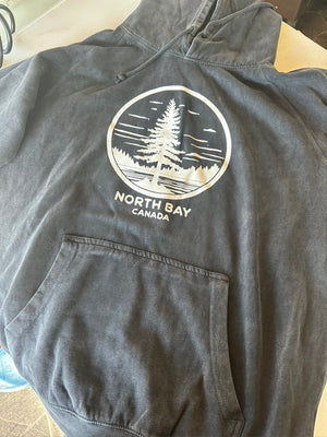 Unisex Vintage North Bay Hoodie - Black