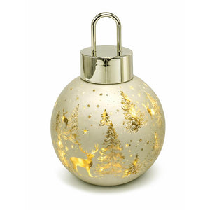 Glass Ornament Ball LED Sm