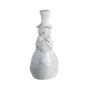 White Ceramic Snowman SM