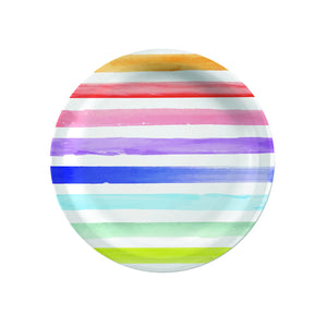 Water Color Stripe Paper Plate