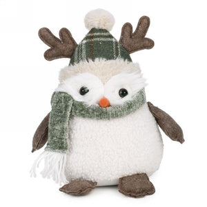 Standing Beige Owl Figurine