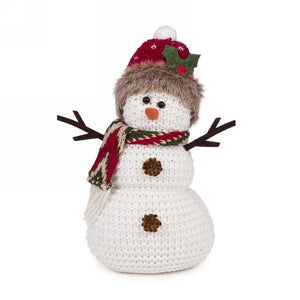 Snowman Decor with Fur Hat