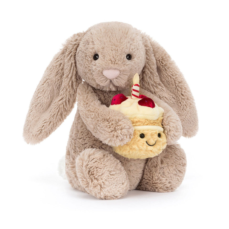 ジェリーキャット Bashful Beige Bunny ‘Birthday’ Jellycat Bashful Beige Bunny 'Birthday' - The Green Store