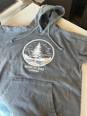 Unisex Vintage North Bay Hoodie - Light Grey