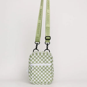 Brixley - Green Checkered Crossbody Sling