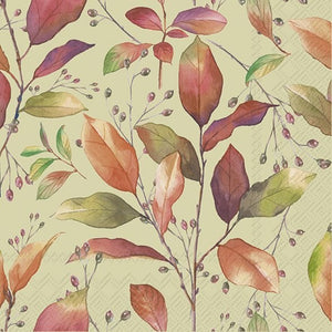 Cocktail Napkin Colorful Autumn