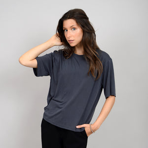 Serah Modal Top - Black/Grey
