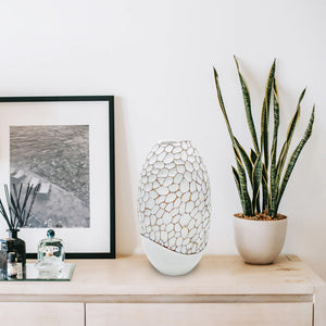 Small Chipped White Vase